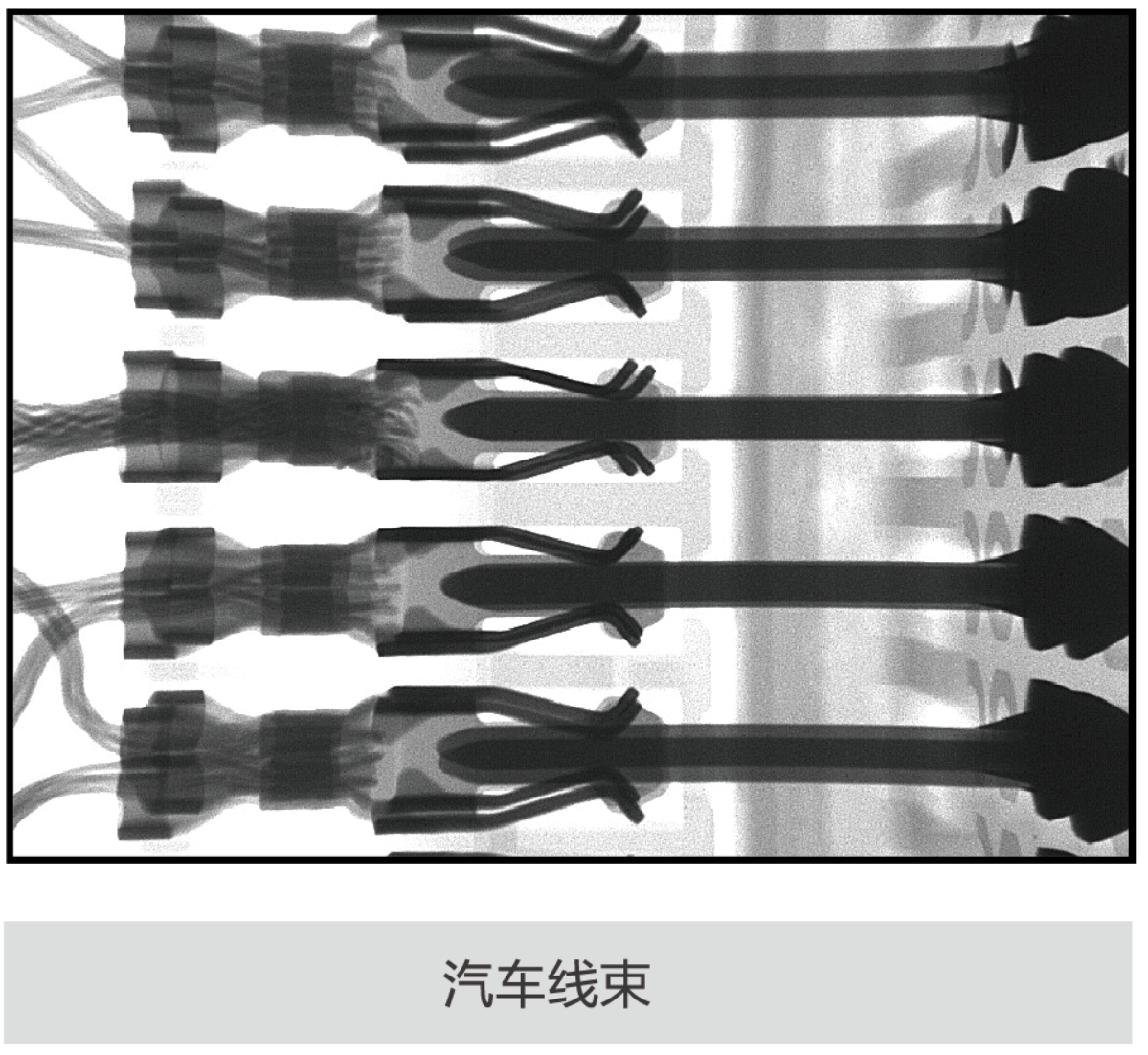 汽车线索X-ray透视影像图