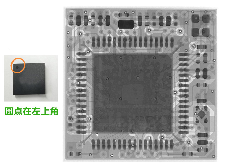 X-ray检测IC芯片，内部走线节点清晰可见