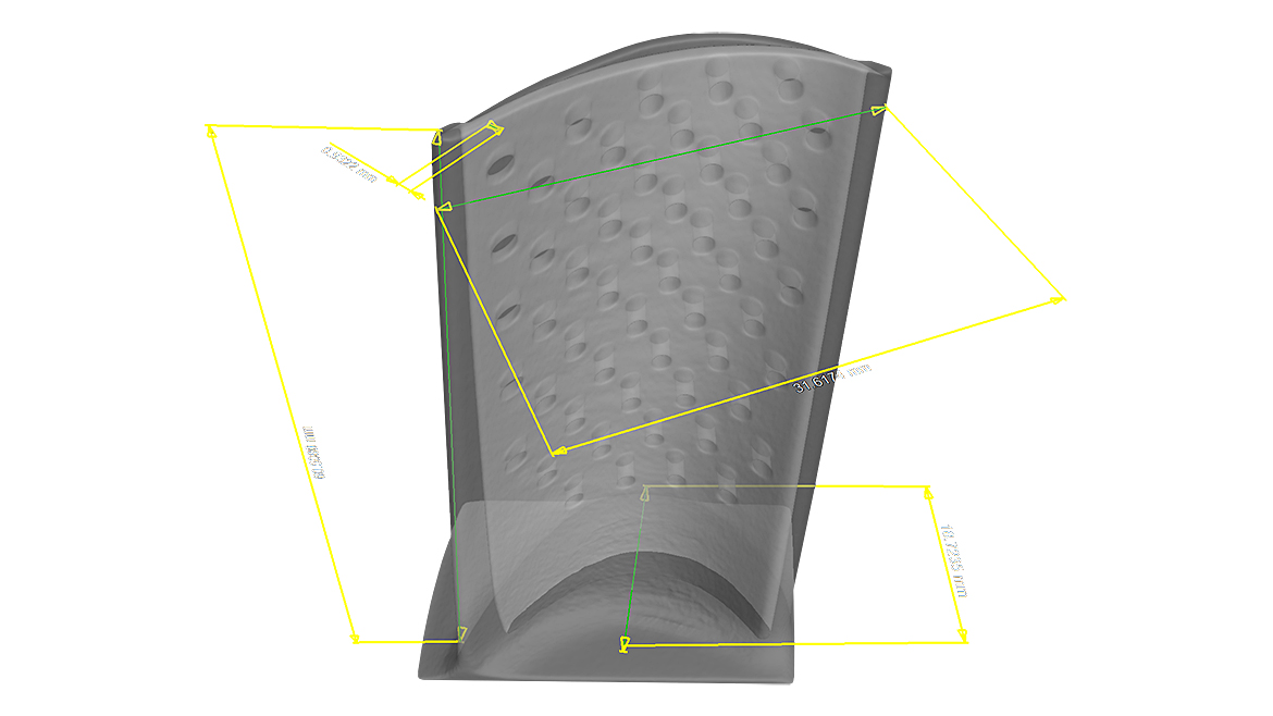 X-ray对涡轮叶片的CT检测