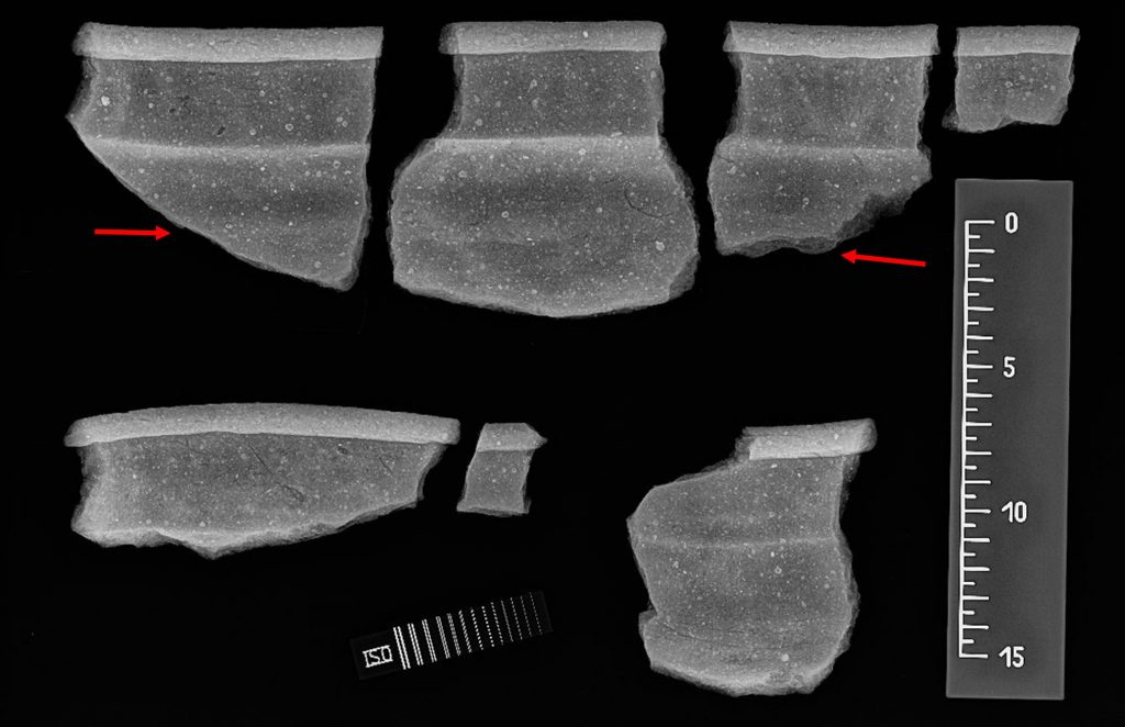 陶器-泥条盘筑法制作-Xray检测影像