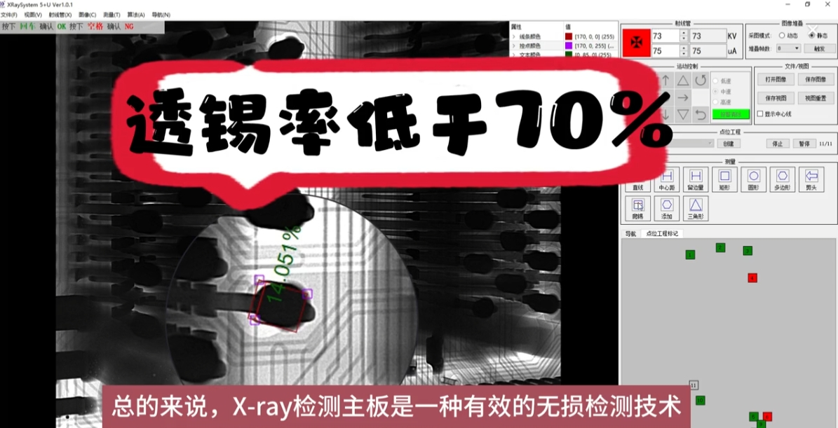 X-ray透视仪检测主板视频演示，精准定位分析缺陷